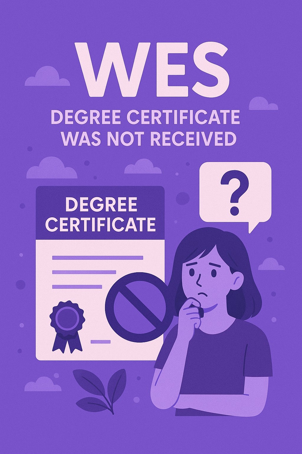 WES saying that "Degree Certificate was not received